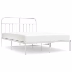 Giroletto con Testiera Metallo Bianco 135x190 cmcod mxl 105248 - Vista aggiuntiva 2