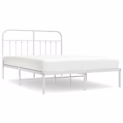 Giroletto con Testiera Metallo Bianco 140x190 cmcod mxl 79224 - Vista aggiuntiva 2