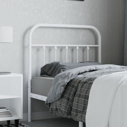 Testiera per Letto, Schienale del letto in Metallo Bianco 80 cm Vidaxl
