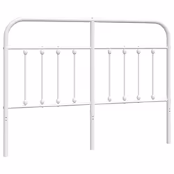 vidaXL Testiera in Metallo Bianco 140 cm - Vista aggiuntiva 2