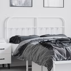 vidaXL Testiera in Metallo Bianco 140 cm - Vista aggiuntiva 3