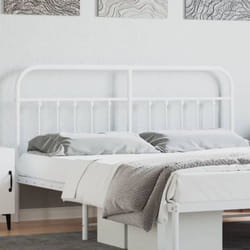 Testiera per Letto, Schienale del letto in Metallo Bianco 160 cm Vidaxl