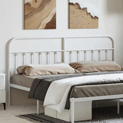 Testiera per Letto, Schienale del letto in Metallo Bianco 180 cm Vidaxl