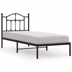 Giroletto con Testiera in Metallo Nero 80x200 cmcod mxl 129724 - Vista aggiuntiva 2