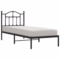 Giroletto con Testiera in Metallo Nero 80x200 cmcod mxl 129724 - Vista aggiuntiva 3