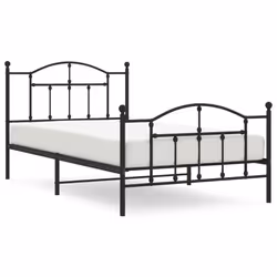 Giroletto con Testiera e Pediera Metallo Nero 107x203 cmcod mxl 129719 - Vista aggiuntiva 2