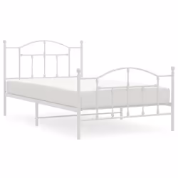 Giroletto con Testiera e Pediera Metallo Bianco 107x203 cmcod mxl 129739 - Vista aggiuntiva 2