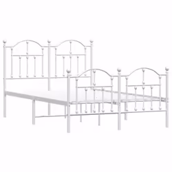 Giroletto con Testiera e Pediera Metallo Bianco 120x200 cmcod mxl 81835 - Vista aggiuntiva 3