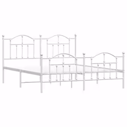 Giroletto con Testiera e Pediera Metallo Bianco 183x213 cmcod mxl 105770 - Vista aggiuntiva 3