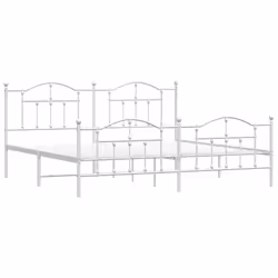 Giroletto con Testiera e Pediera Metallo Bianco 193x203 cmcod mxl 81854 - Vista aggiuntiva 3