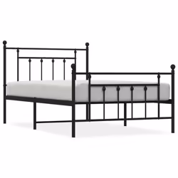 Giroletto con Testiera e Pediera Metallo Nero 107x203 cmcod mxl 105765 - Vista aggiuntiva 2
