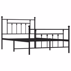 Giroletto con Testiera e Pediera Metallo Nero 107x203 cmcod mxl 105765 - Vista aggiuntiva 3