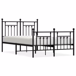 Giroletto con Testiera e Pediera Metallo Nero 120x190 cmcod mxl 81860 - Vista aggiuntiva 2