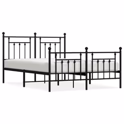 Giroletto con Testiera e Pediera Metallo Nero 140x200 cmcod mxl 129758 - Vista aggiuntiva 2
