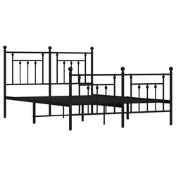 Giroletto con Testiera e Pediera Metallo Nero 140x200 cmcod mxl 129758 - Vista aggiuntiva 3