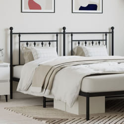 Testiera per Letto, Schienale del letto in Metallo Nero 160 cm Vidaxl