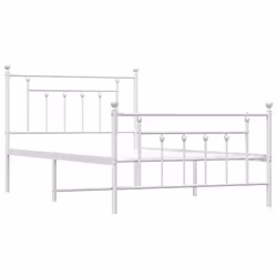 Giroletto con Testiera e Pediera Metallo Bianco 107x203 cmcod mxl 81956 - Vista aggiuntiva 3