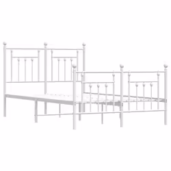 Giroletto con Testiera e Pediera Metallo Bianco 120x190 cmcod mxl 105782 - Vista aggiuntiva 3