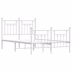 Giroletto con Testiera e Pediera Metallo Bianco 120x200 cmcod mxl 81886 - Vista aggiuntiva 3