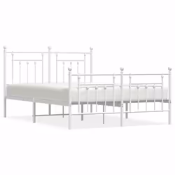 Giroletto con Testiera e Pediera Metallo Bianco 140x190 cmcod mxl 129748 - Vista aggiuntiva 2