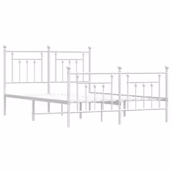 Giroletto con Testiera e Pediera Metallo Bianco 140x190 cmcod mxl 129748 - Vista aggiuntiva 3