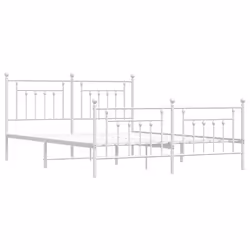 Giroletto con Testiera e Pediera Metallo Bianco 183x213 cmcod mxl 81876 - Vista aggiuntiva 3