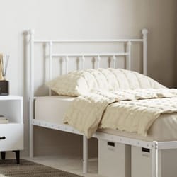 Testiera per Letto, Schienale del letto in Metallo Bianco 90 cm Vidaxl