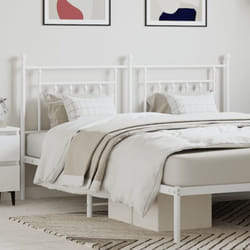 Testiera per Letto, Schienale del letto in Metallo Bianco 160 cm Vidaxl