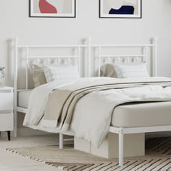 Testiera per Letto, Schienale del letto in Metallo Bianco 180 cm Vidaxl