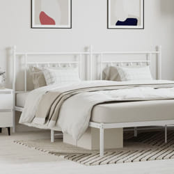 Testiera per Letto, Schienale del letto in Metallo Bianco 200 cm Vidaxl