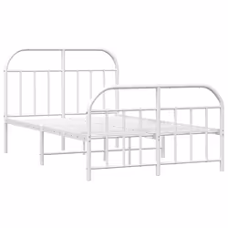 Giroletto con Testiera e Pediera Metallo Bianco 120x190 cmcod mxl 127194 - Vista aggiuntiva 3