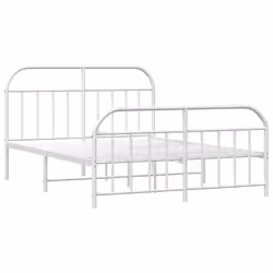 Giroletto con Testiera e Pediera Metallo Bianco 183x213 cmcod mxl 81516 - Vista aggiuntiva 3