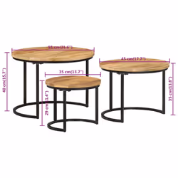 VidaXL 353901 tavolino da caffè, comodino e consolle da soggiorno - Vista aggiuntiva 7