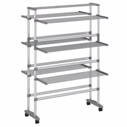Stendibiancheria con Ruote 89x64x129 cm in Alluminiocod mxl 70434 - Vista aggiuntiva 2