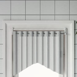 Binari per Tende 2 pz Bianco e Argento 60-105 cm Alluminio Vidaxl 3295