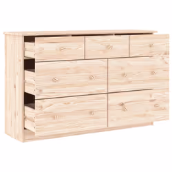 Cassettiera ALTA 112x35x73 cm in Legno Massello di Pinocod mxl 81881 - Vista aggiuntiva 3