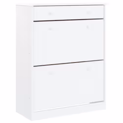 Scarpiera ALTA Bianca 77x35x96 cm in Legno Massello di Pinocod mxl 104499 - Vista aggiuntiva 2