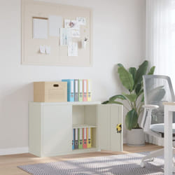 Armadio Classificatore Grigio Chiaro 90x40x70 cm in Acciaio Vidaxl 9488