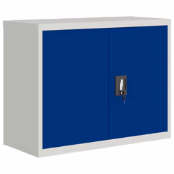 vidaXL Armadio Classificatore Grigio Chiaro e Blu 90x40x70 cm Acciaio - Vista aggiuntiva 2