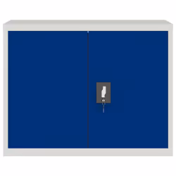 vidaXL Armadio Classificatore Grigio Chiaro e Blu 90x40x70 cm Acciaio - Vista aggiuntiva 3