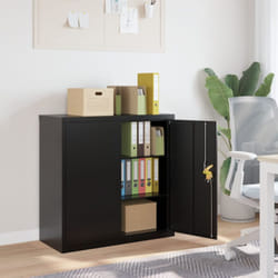 Armadio Classificatore Nero 90x40x90 cm in Acciaio Vidaxl 6791
