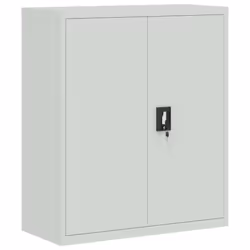 vidaXL Armadio Classificatore Grigio Chiaro 90x40x105 cm in Acciaio - Vista aggiuntiva 2