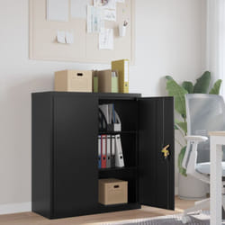 Armadio Classificatore Nero 90x40x105 cm in Acciaio Vidaxl 9060
