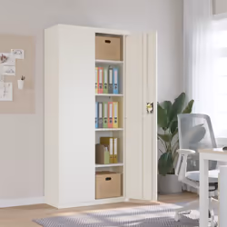 Questo armadio classificatore molto alto, che presenta un design semplice ma elegante, sarà un'ottima scelta per riporre i vo ...
