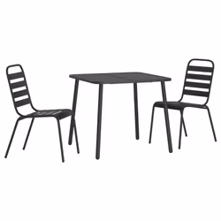 Set da Pranzo da Giardino 3 pz in Acciaio Antracitecod mxl 124633 - Vista aggiuntiva 3