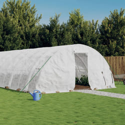 Serra con Telaio in Acciaio Bianco 50 m² 10x5x2,3 m Vidaxl