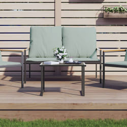 Tavolo da Giardino Antracite 55x40x37 cm Acciaio