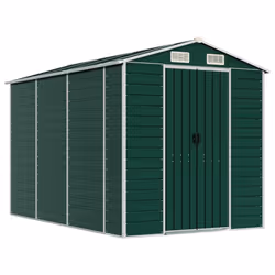 Capanno da Giardino Verde 191x300x198 cm in Acciaio Zincatocod mxl 88586 - Vista aggiuntiva 2