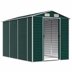 Capanno da Giardino Verde 191x300x198 cm in Acciaio Zincatocod mxl 88586 - Vista aggiuntiva 3