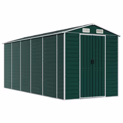 Capanno da Giardino Verde 191x470x198 cm in Acciaio Zincatocod mxl 122405 - Vista aggiuntiva 2